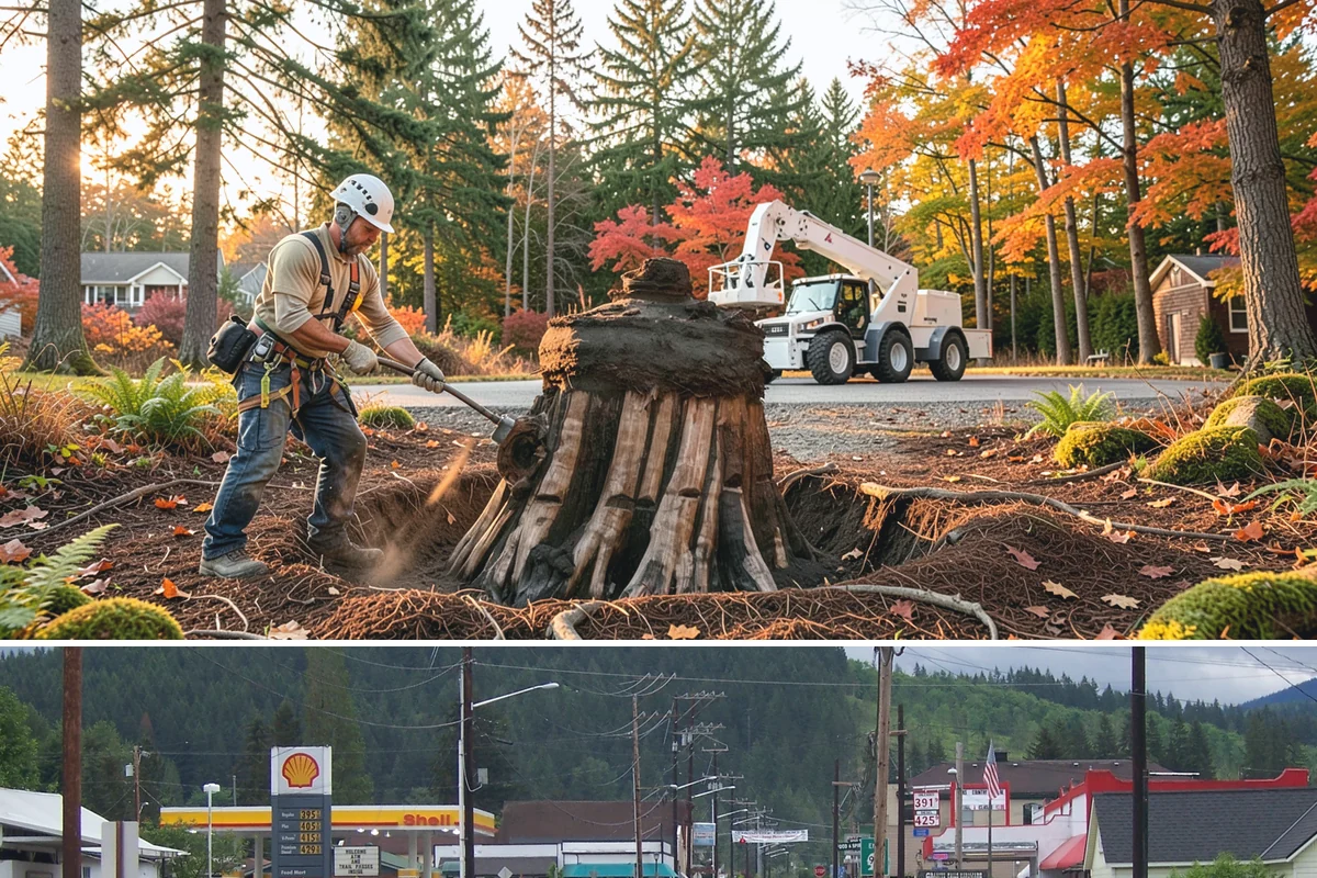 Hazardous tree removal in Granite Falls, Snohomish County, WA - Work can be performed year-round but may require specialized rigging gear during wet seasons