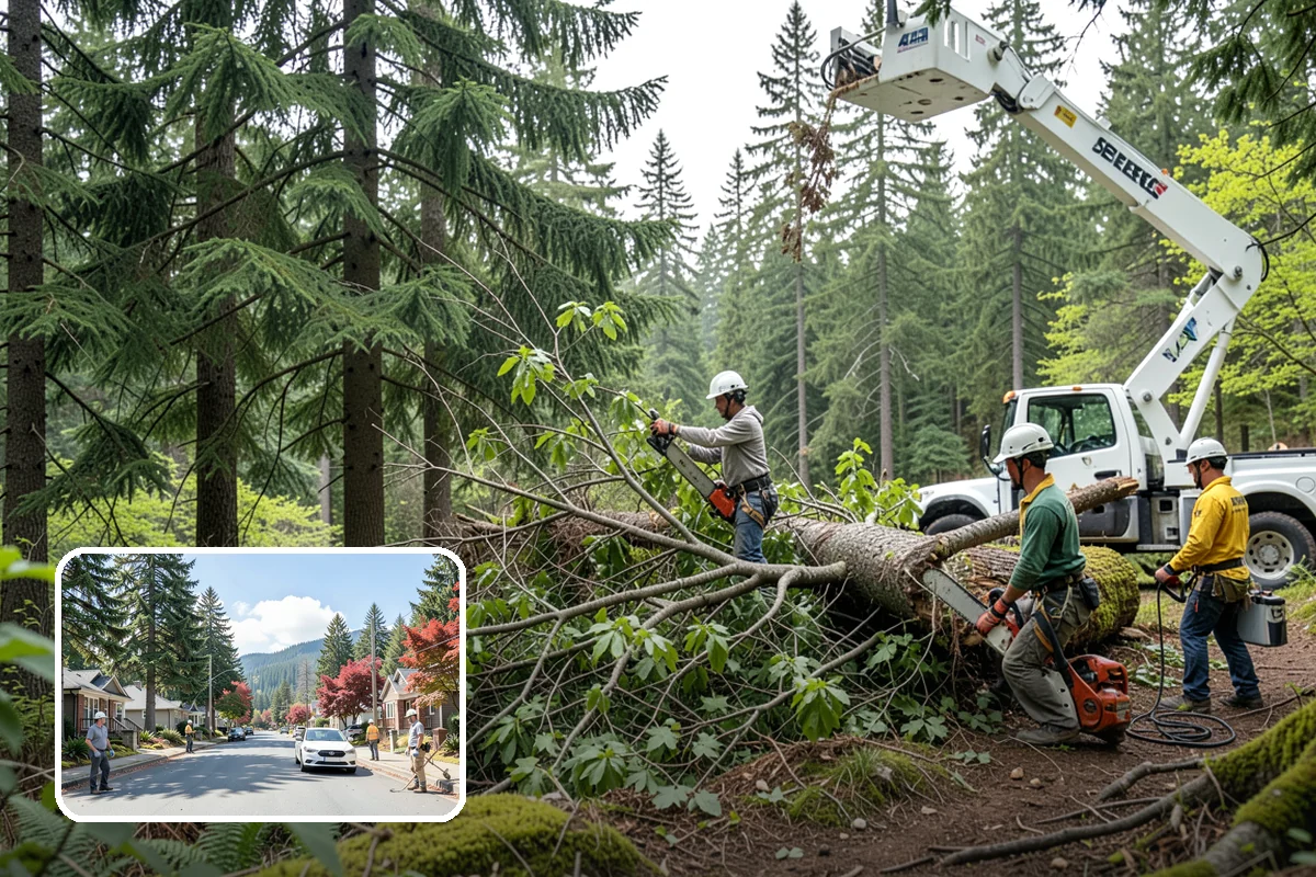 Hazardous tree removal in Hunts Point, King County, WA - Removes safety hazards and reduces liability