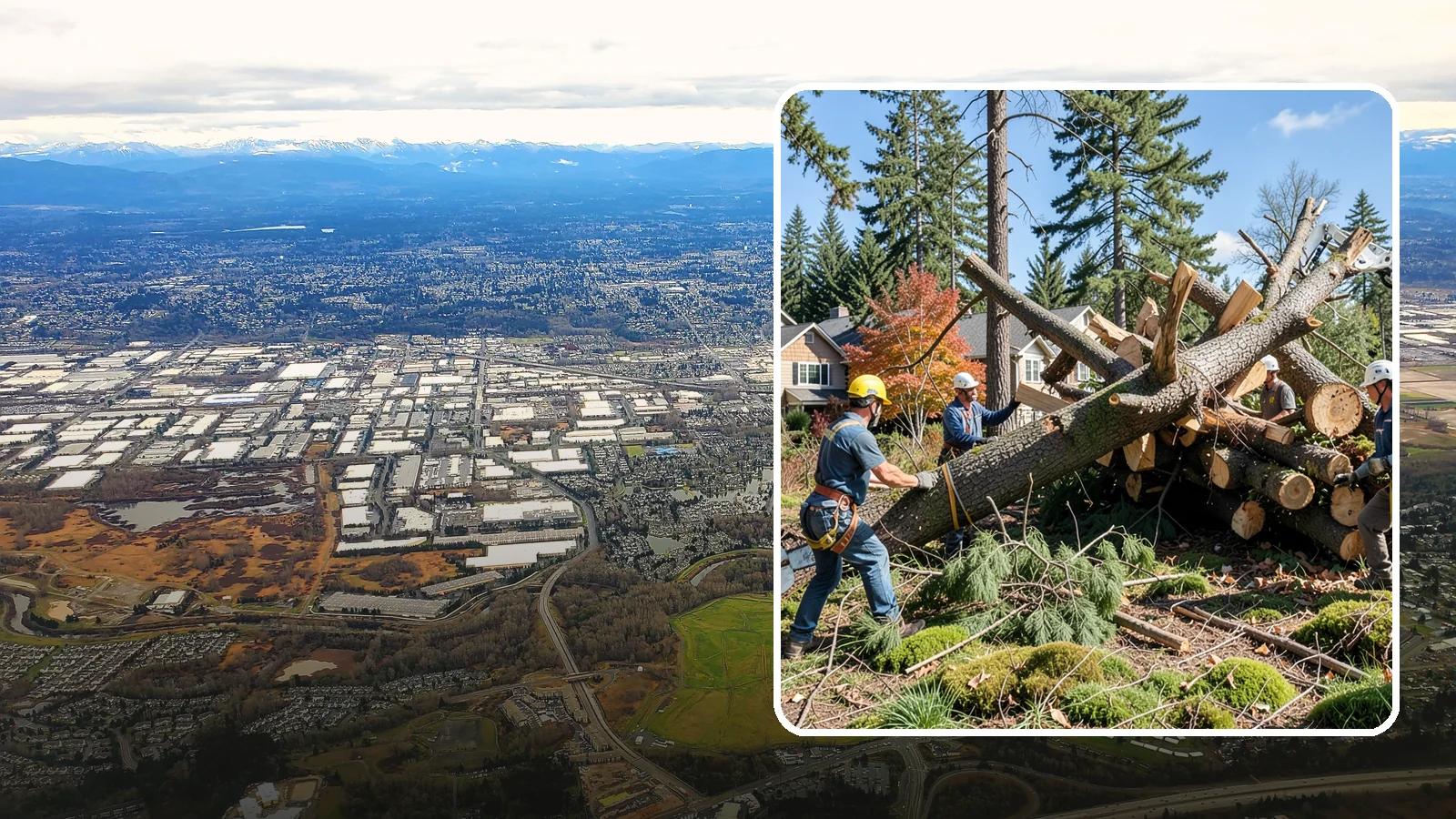 Hazardous tree removal in Kent, King County, WA - The controlled removal of trees that pose a safety risk due to structural defects, decay, or dangerous lean.