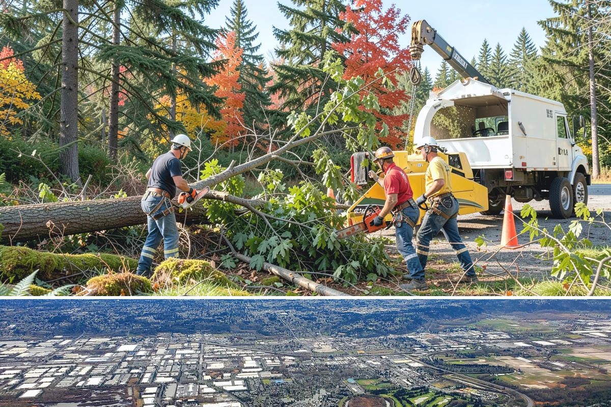 Hazardous tree removal in Kent, King County, WA - Work can be performed year-round but may require specialized rigging gear during wet seasons