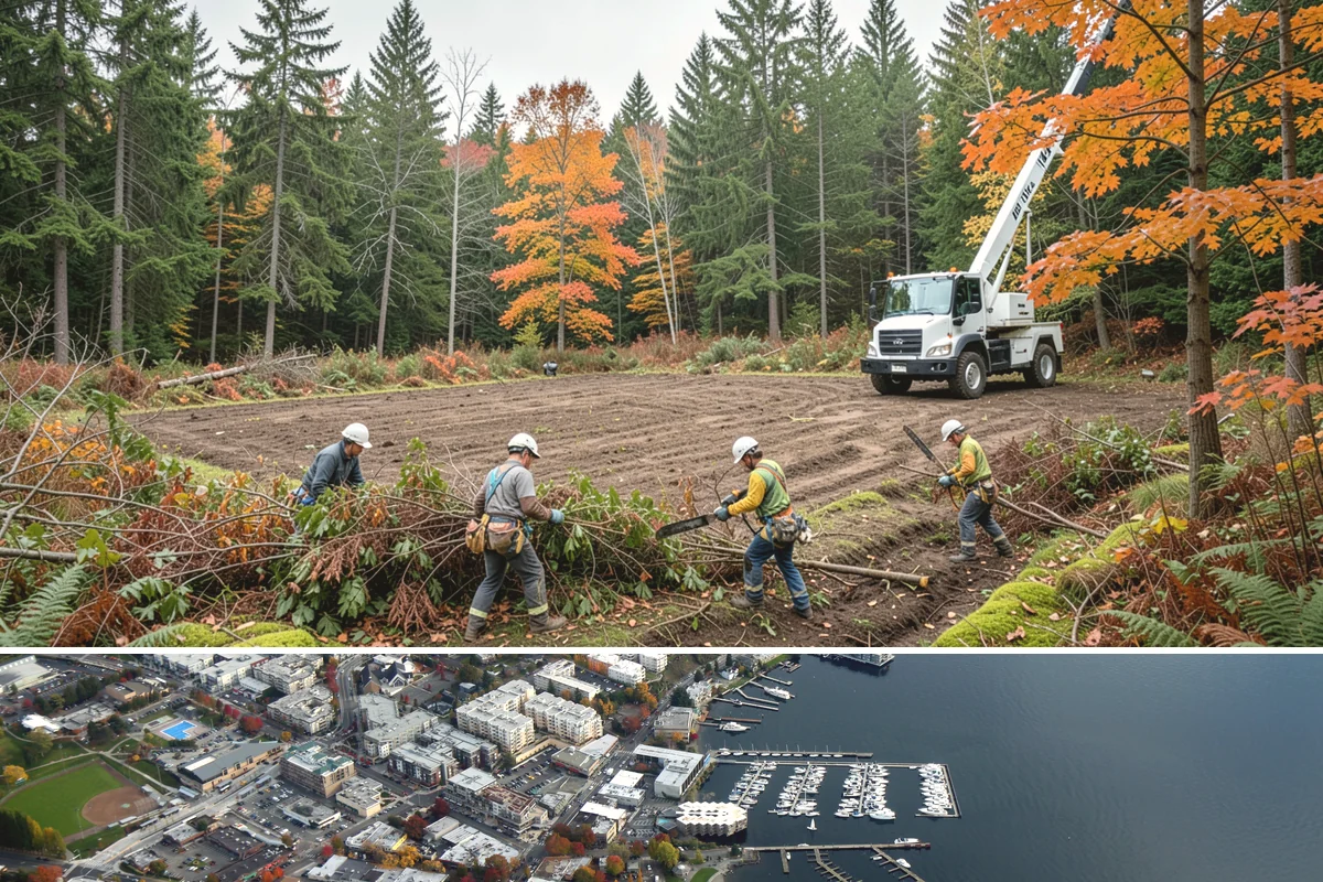 Hazardous tree removal in Kirkland, King County, WA - Work can be performed year-round but may require specialized rigging gear during wet seasons