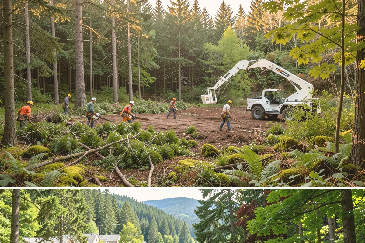 Hazardous tree removal in Lake Forest Park, King County, WA - Work can be performed year-round but may require specialized rigging gear during wet seasons