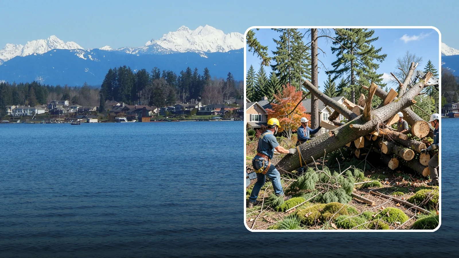 Hazardous tree removal in Lake Stevens, Snohomish County, WA - The controlled removal of trees that pose a safety risk due to structural defects, decay, or dangerous lean.