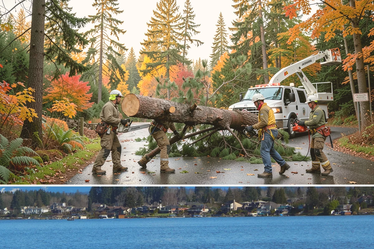 Hazardous tree removal in Lake Stevens, Snohomish County, WA - Work can be performed year-round but may require specialized rigging gear during wet seasons