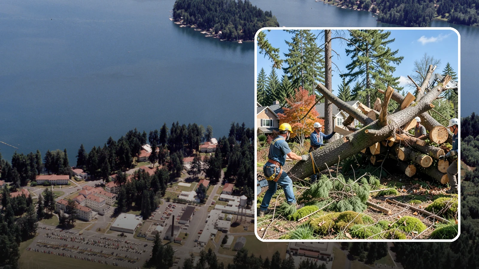 Hazardous tree removal in Lakewood, Pierce County, WA - The controlled removal of trees that pose a safety risk due to structural defects, decay, or dangerous lean.