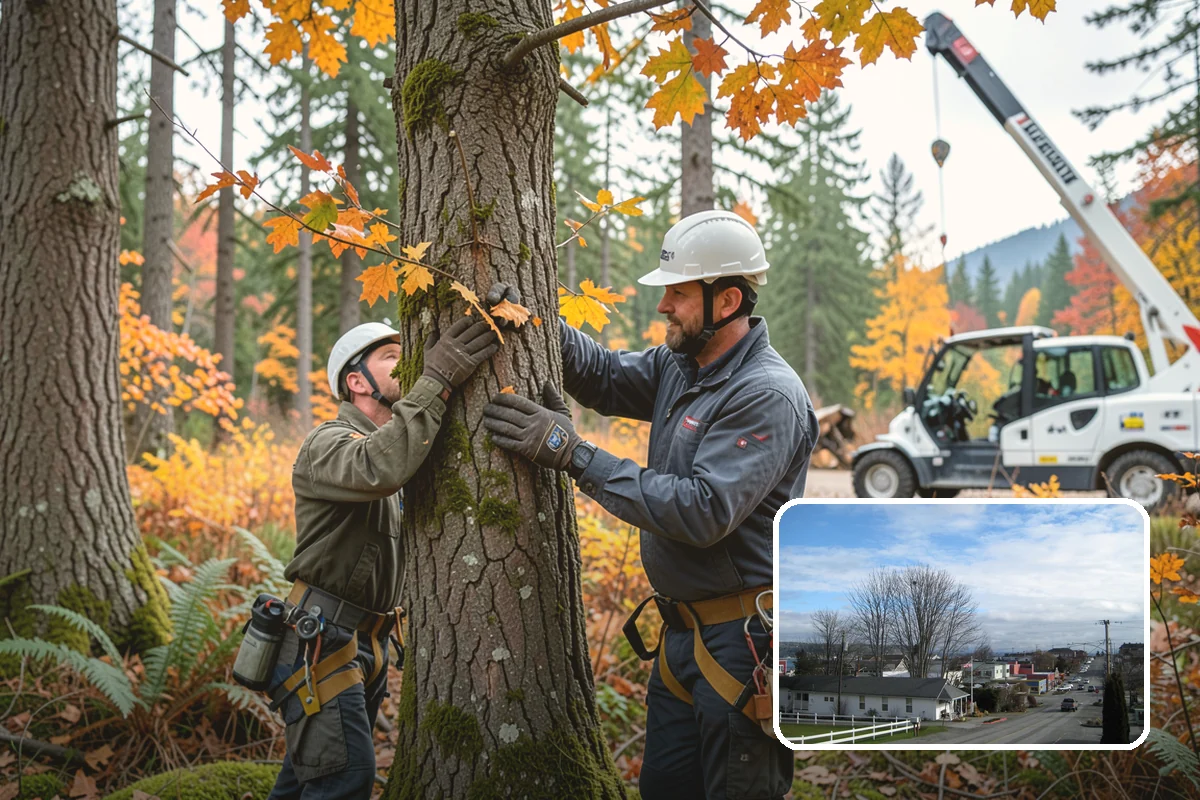 Hazardous tree removal in Langley, Island County, WA - Removes safety hazards and reduces liability