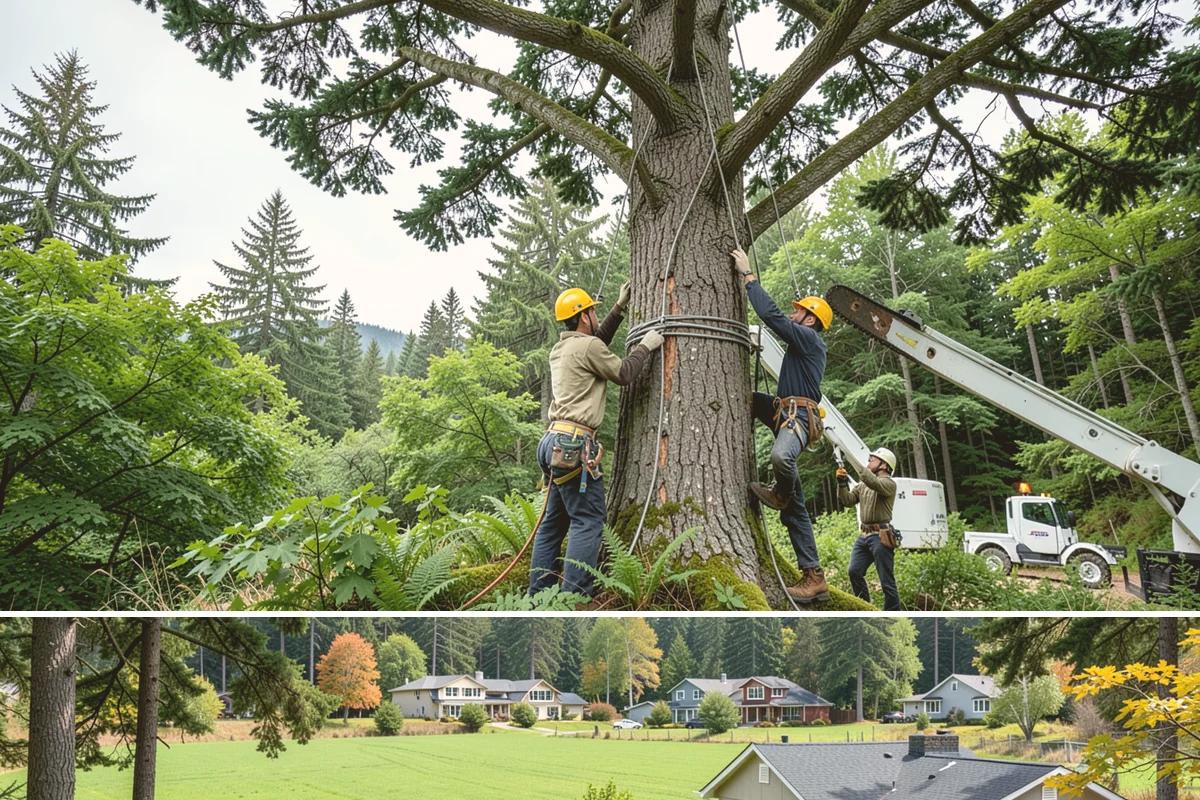 Hazardous tree removal in Lyman, Skagit County, WA - Work can be performed year-round but may require specialized rigging gear during wet seasons