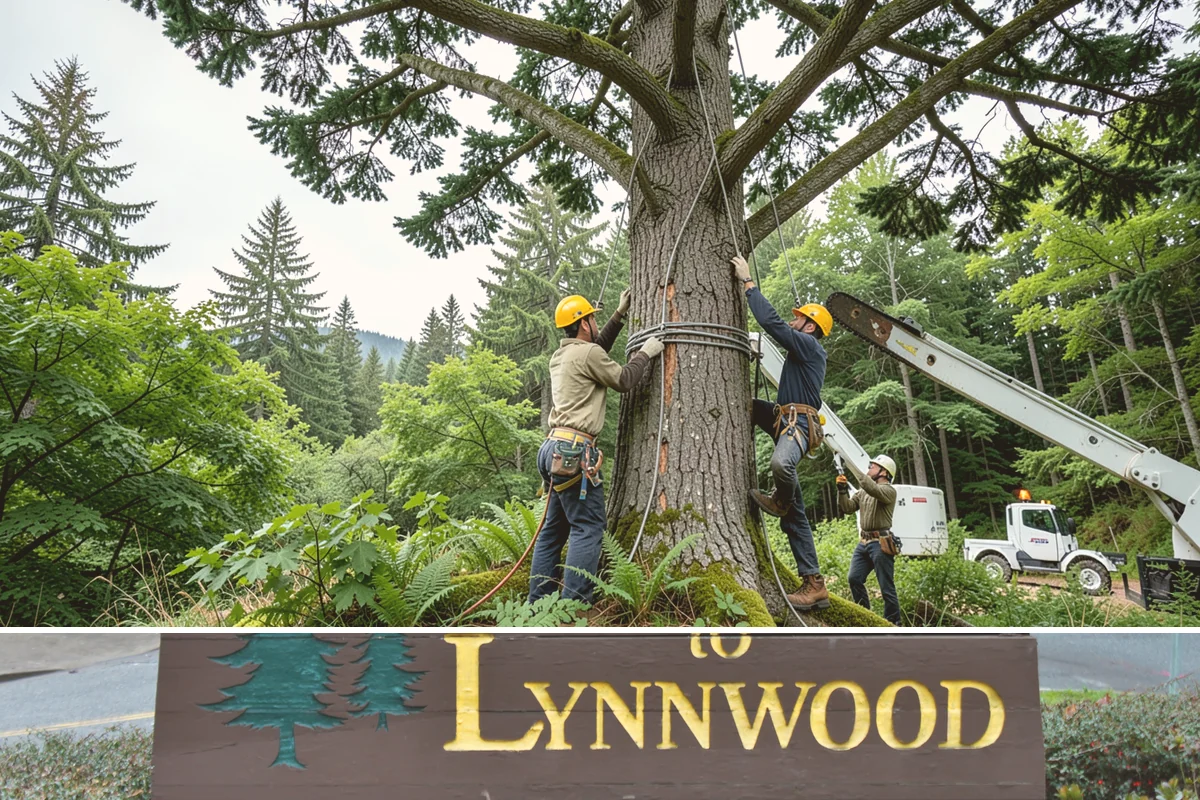 Hazardous tree removal in Lynnwood, Snohomish County, WA - Work can be performed year-round but may require specialized rigging gear during wet seasons