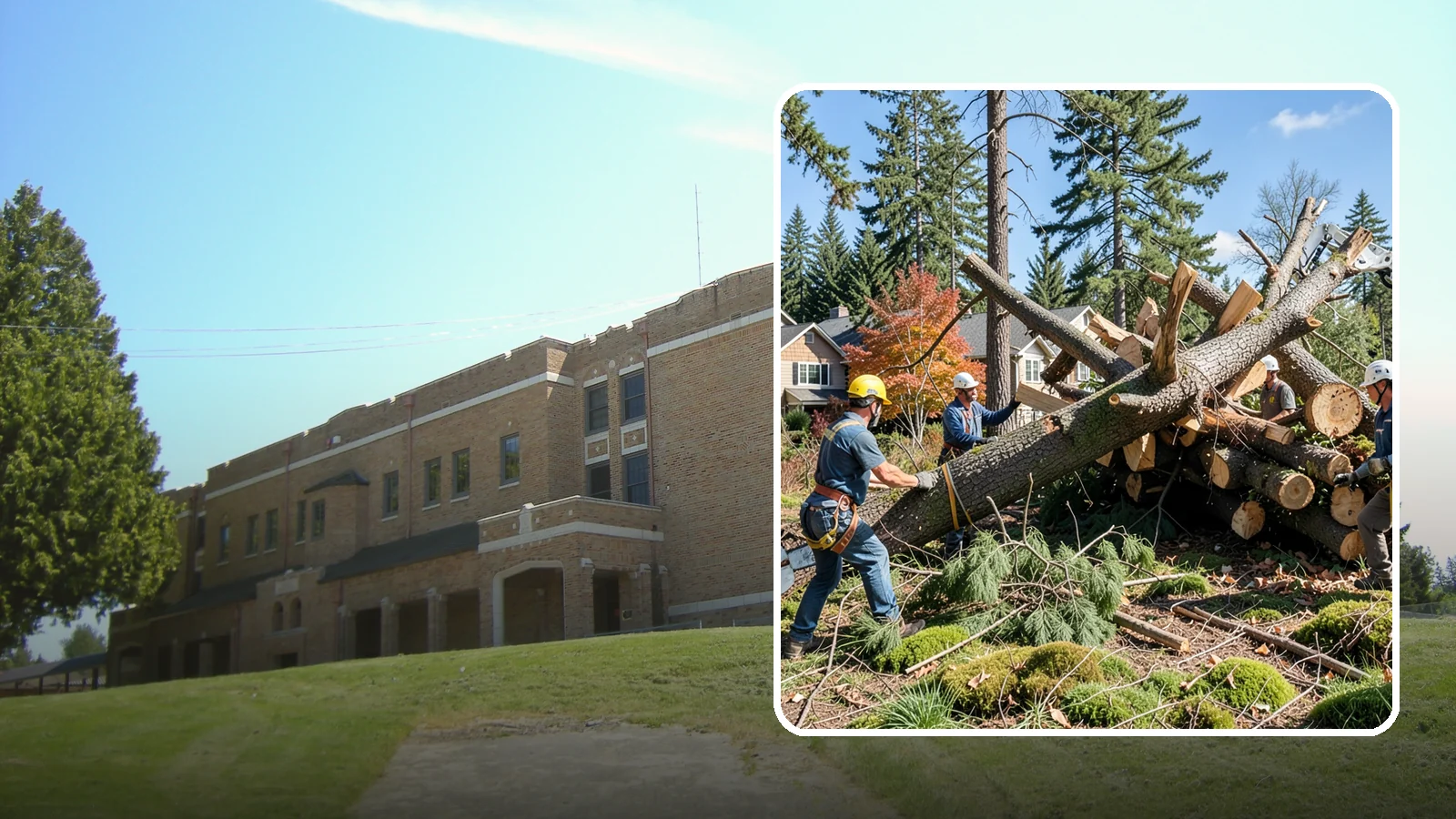 Hazardous tree removal in Maple Valley, King County, WA - The controlled removal of trees that pose a safety risk due to structural defects, decay, or dangerous lean.