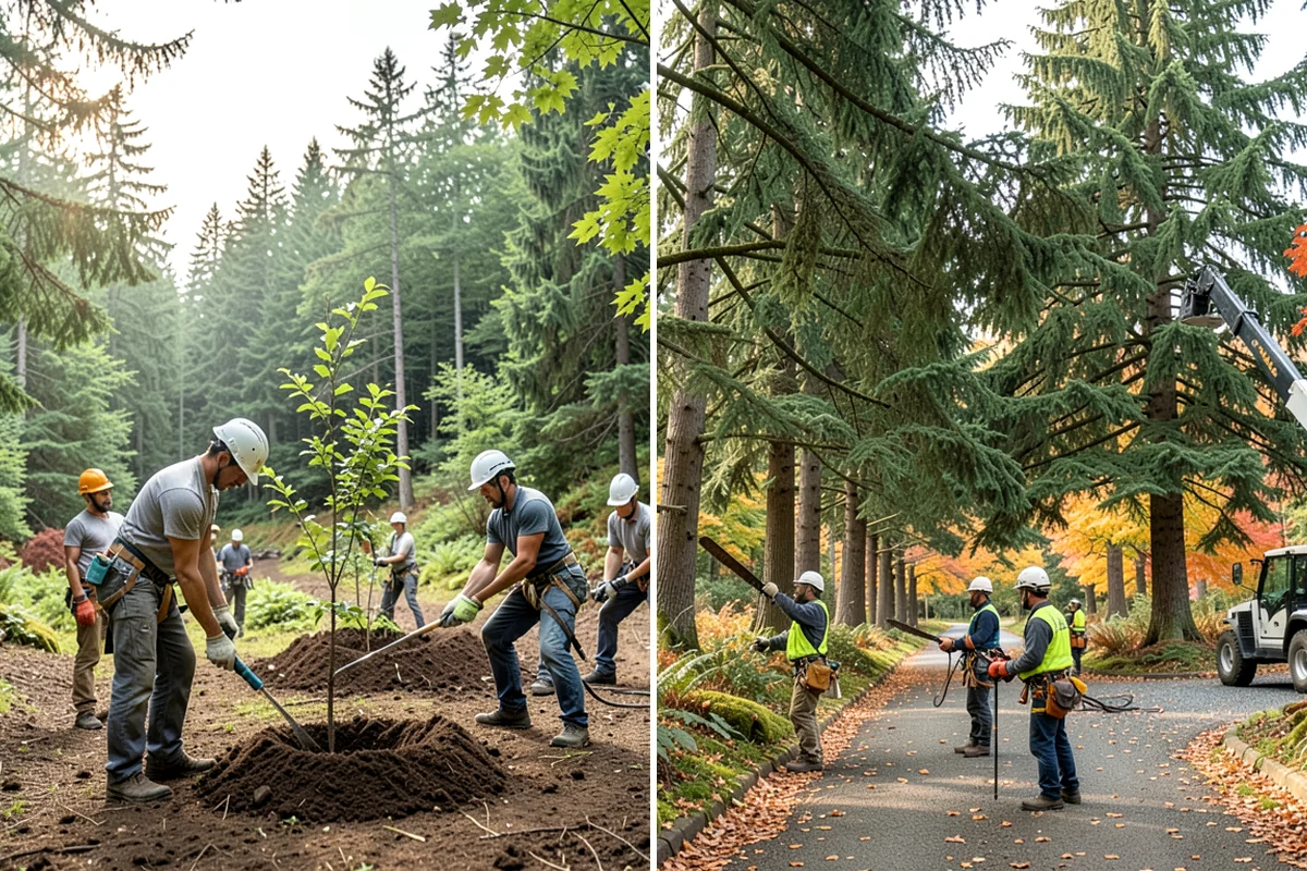 Hazardous tree removal in Maple Valley, King County, WA - On-site assessment and hazard evaluation