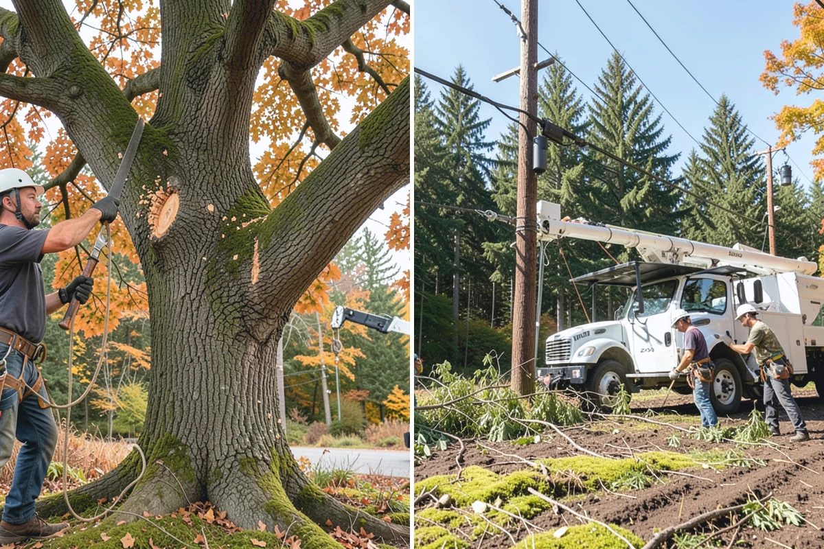 Hazardous tree removal in Marysville, Snohomish County, WA - On-site assessment and hazard evaluation
