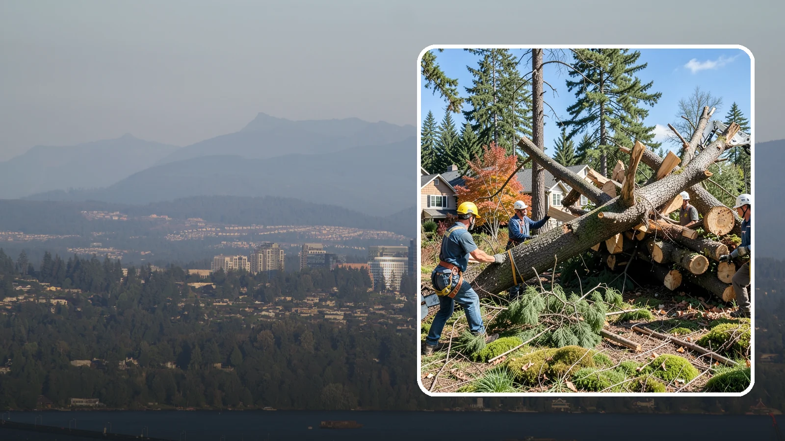 Hazardous tree removal in Medina, King County, WA - The controlled removal of trees that pose a safety risk due to structural defects, decay, or dangerous lean.