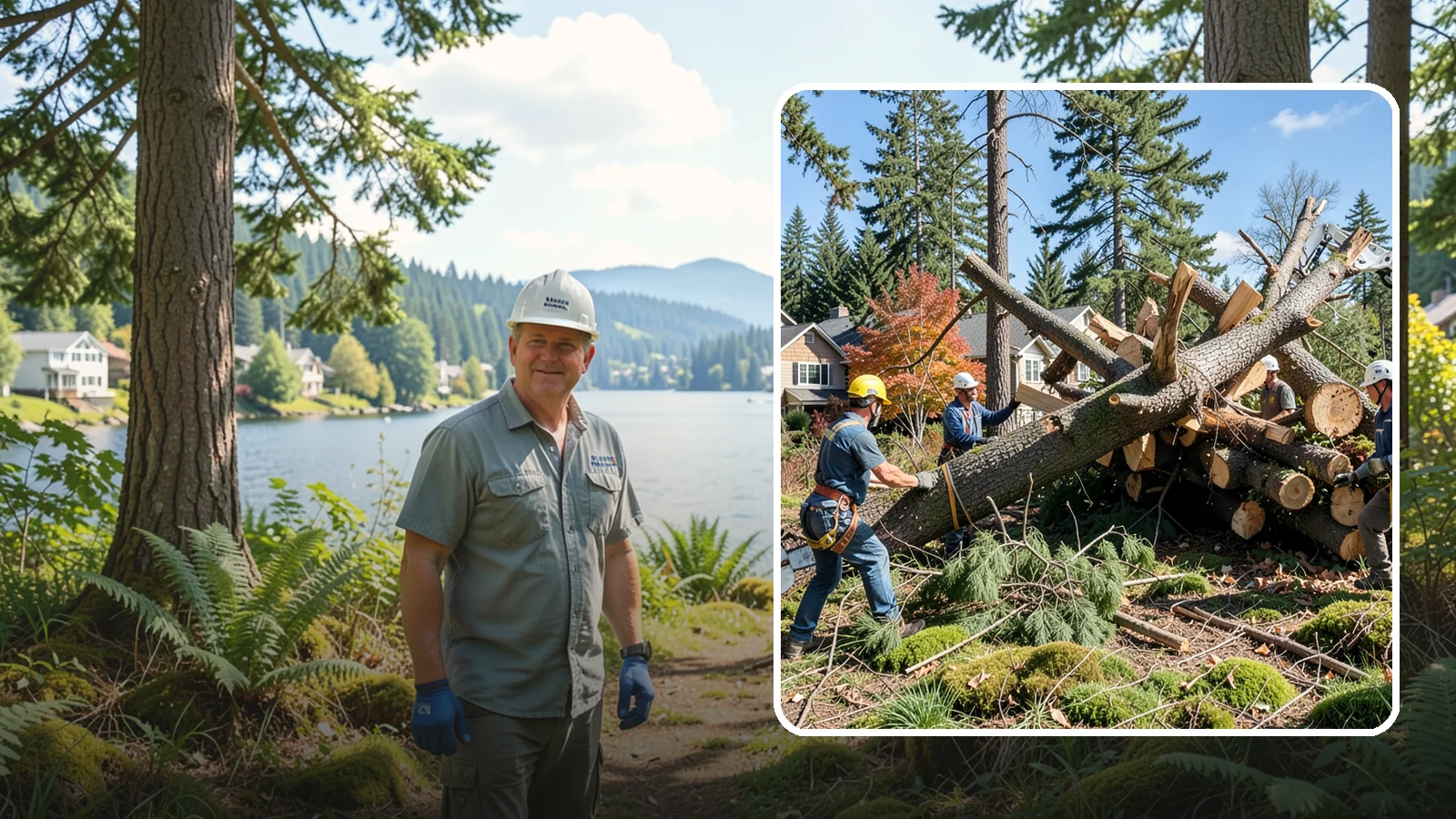 Hazardous tree removal in Milton, King County, WA - The controlled removal of trees that pose a safety risk due to structural defects, decay, or dangerous lean.