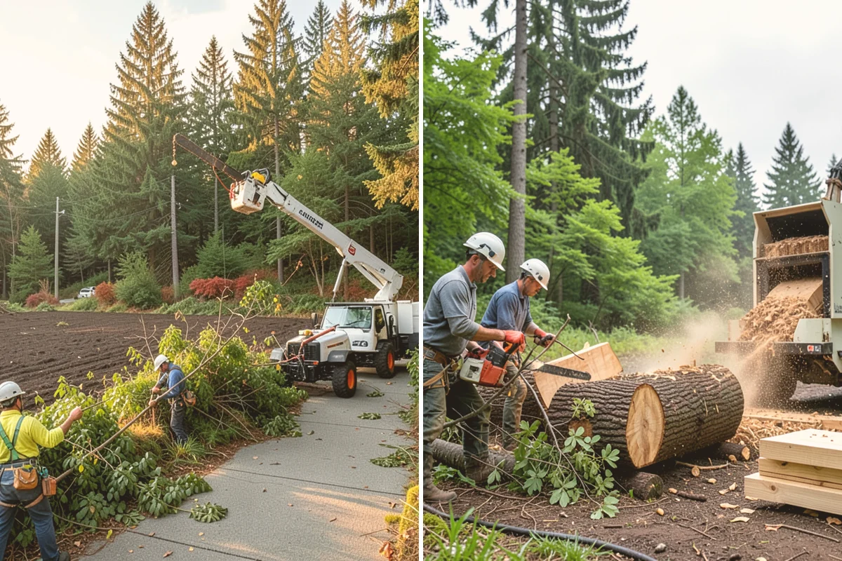 Hazardous tree removal in Milton, King County, WA - On-site assessment and hazard evaluation
