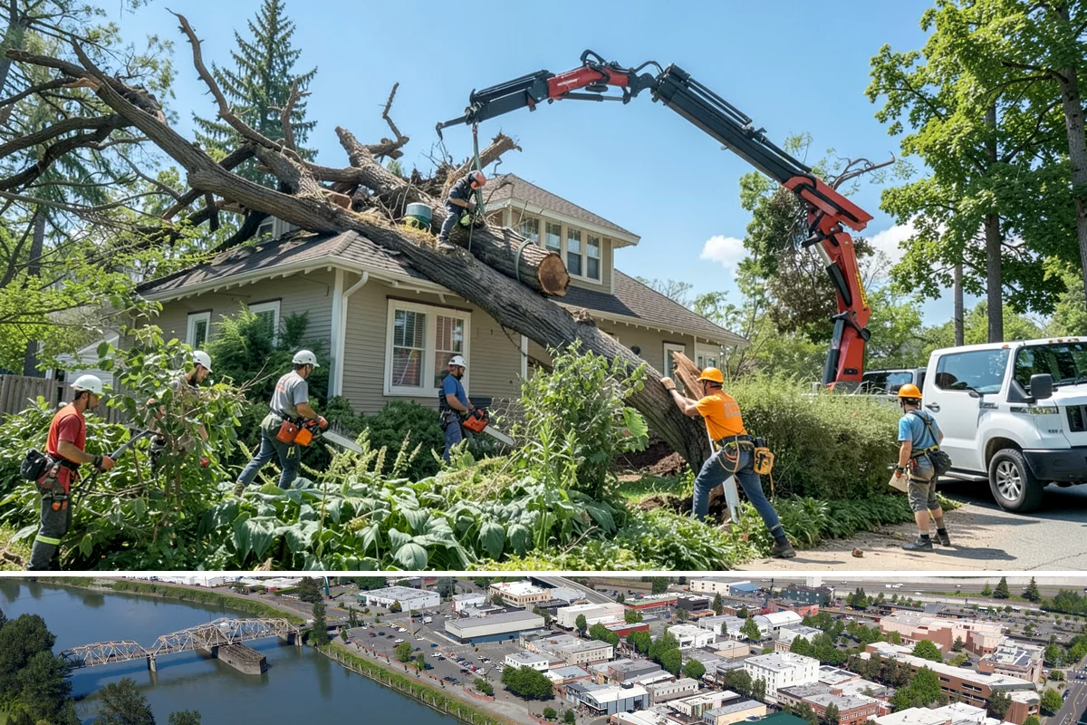 Hazardous tree removal in Mount Vernon, Skagit County, WA - Work can be performed year-round but may require specialized rigging gear during wet seasons