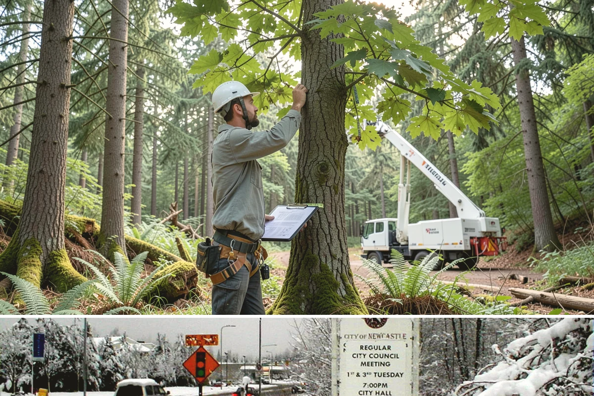 Hazardous tree removal in Newcastle, King County, WA - Work can be performed year-round but may require specialized rigging gear during wet seasons
