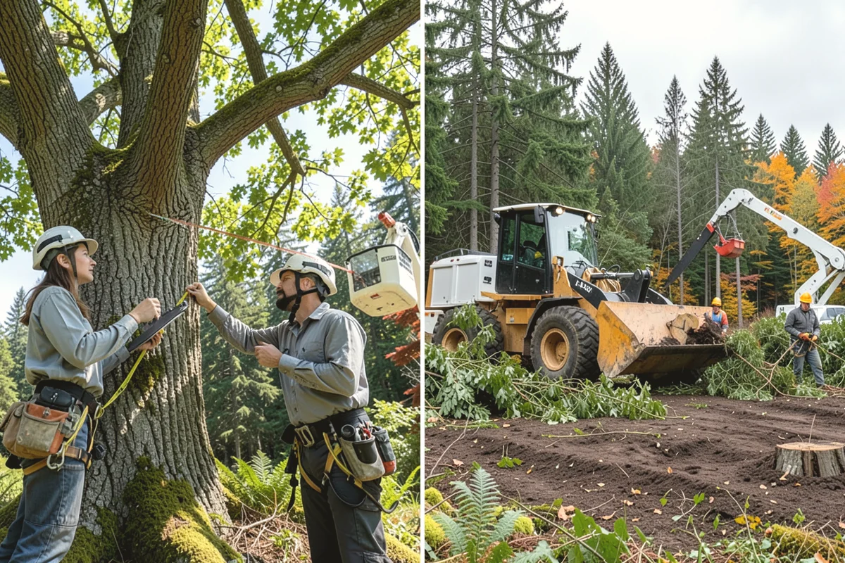Hazardous tree removal in North Bend, King County, WA - On-site assessment and hazard evaluation