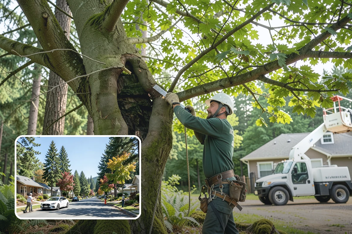 Hazardous tree removal in Orting, Pierce County, WA - Removes safety hazards and reduces liability