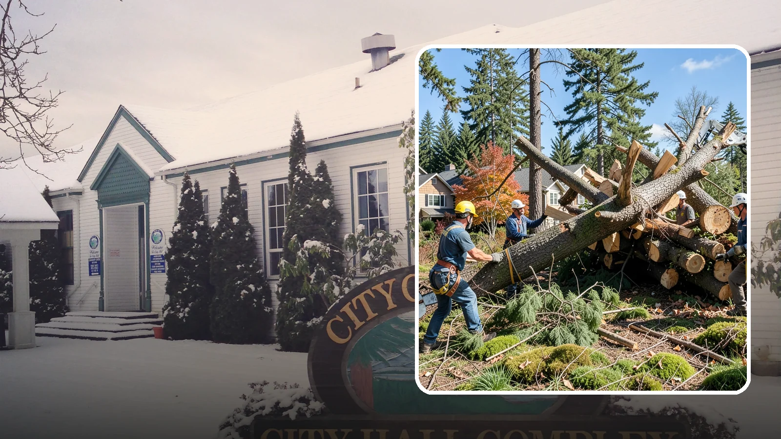Hazardous tree removal in Pacific, King County, WA - The controlled removal of trees that pose a safety risk due to structural defects, decay, or dangerous lean.
