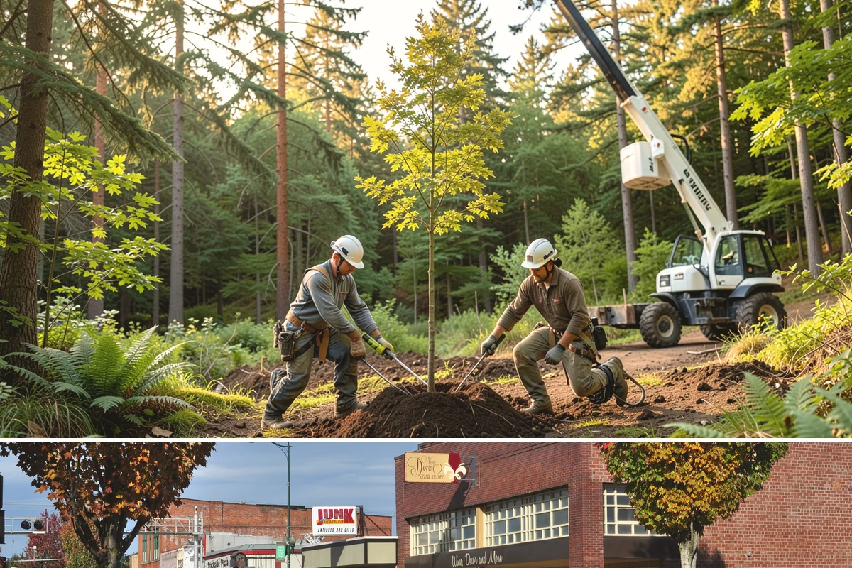 Hazardous tree removal in Puyallup, Pierce County, WA - Work can be performed year-round but may require specialized rigging gear during wet seasons