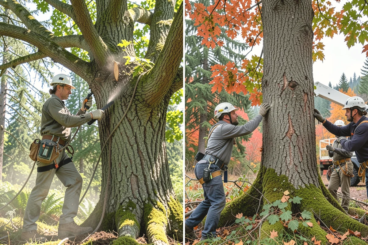 Hazardous tree removal in Ruston, Pierce County, WA - On-site assessment and hazard evaluation