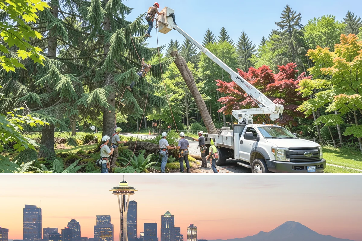 Hazardous tree removal in Seattle, King County, WA - Work can be performed year-round but may require specialized rigging gear during wet seasons