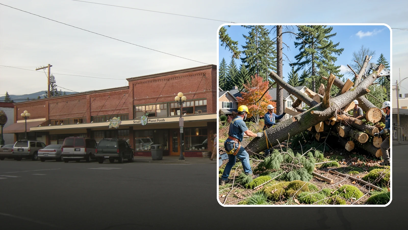 Hazardous tree removal in Sedro-Woolley, Skagit County, WA - The controlled removal of trees that pose a safety risk due to structural defects, decay, or dangerous lean.