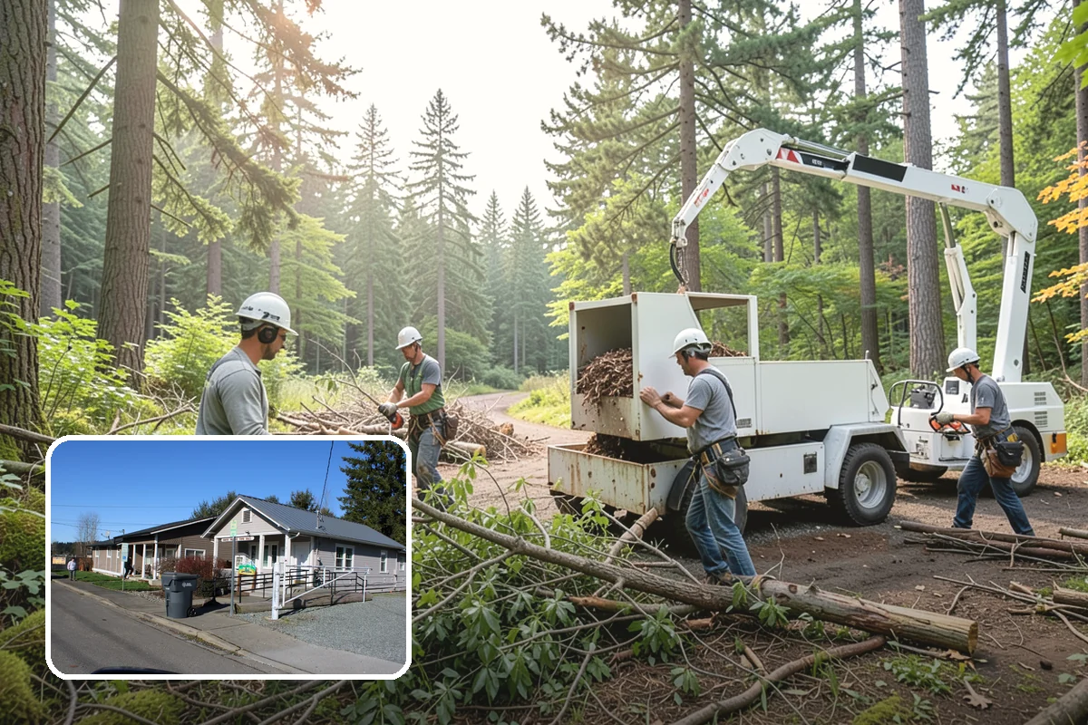 Hazardous tree removal in South Prairie, Pierce County, WA - Removes safety hazards and reduces liability