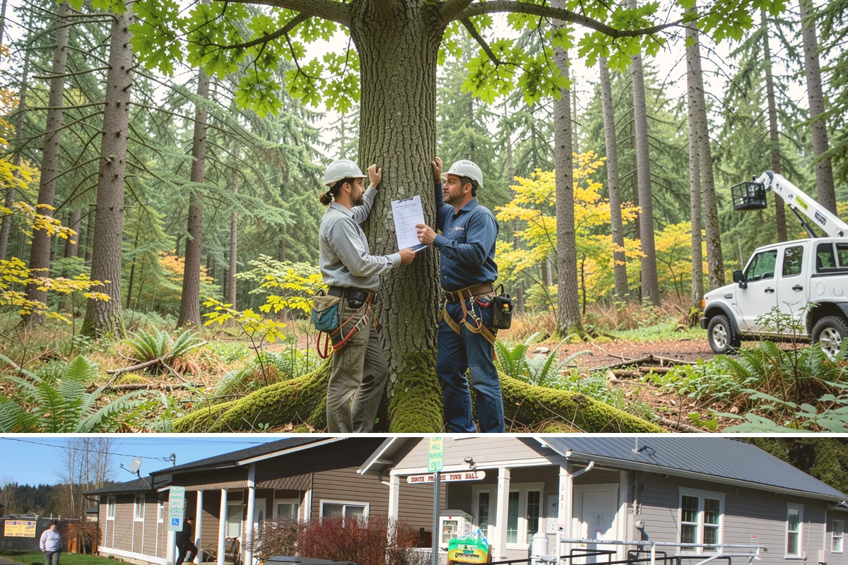 Hazardous tree removal in South Prairie, Pierce County, WA - Work can be performed year-round but may require specialized rigging gear during wet seasons