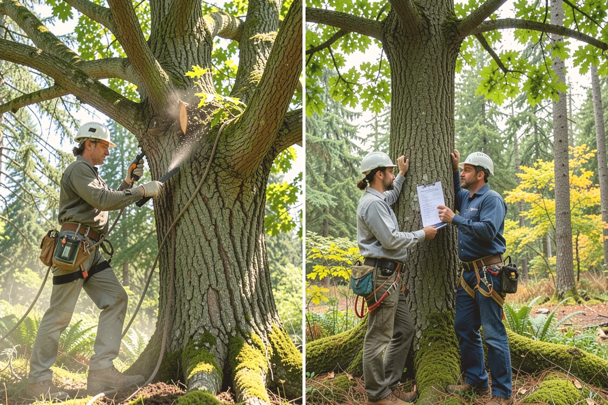 Hazardous tree removal in Stanwood, Snohomish County, WA - On-site assessment and hazard evaluation
