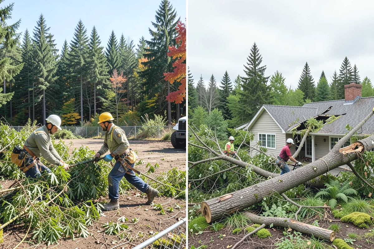 Hazardous tree removal in Sumner, Pierce County, WA - On-site assessment and hazard evaluation