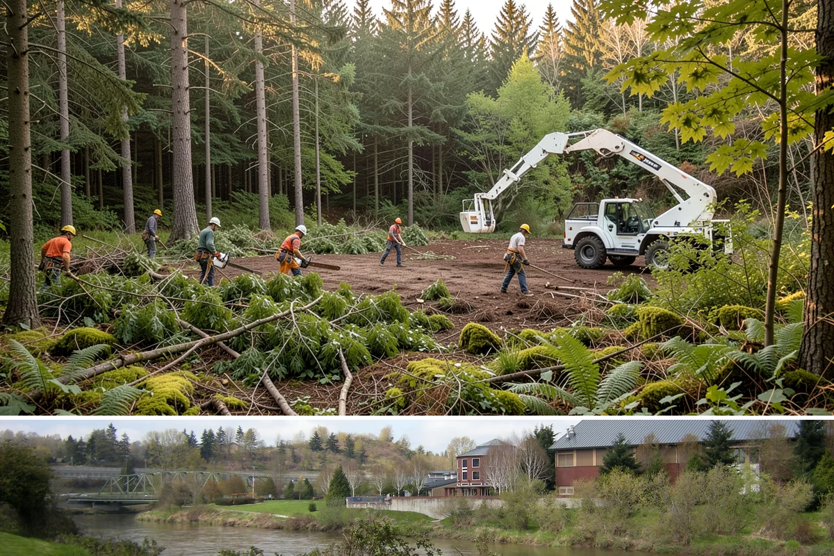 Hazardous tree removal in Tukwila, King County, WA - Work can be performed year-round but may require specialized rigging gear during wet seasons