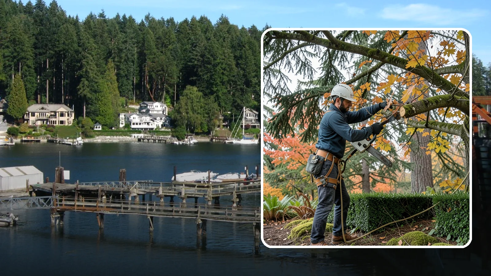 Hedge trimming in Gig Harbor, Pierce County, WA - The shaping and maintenance of hedges.