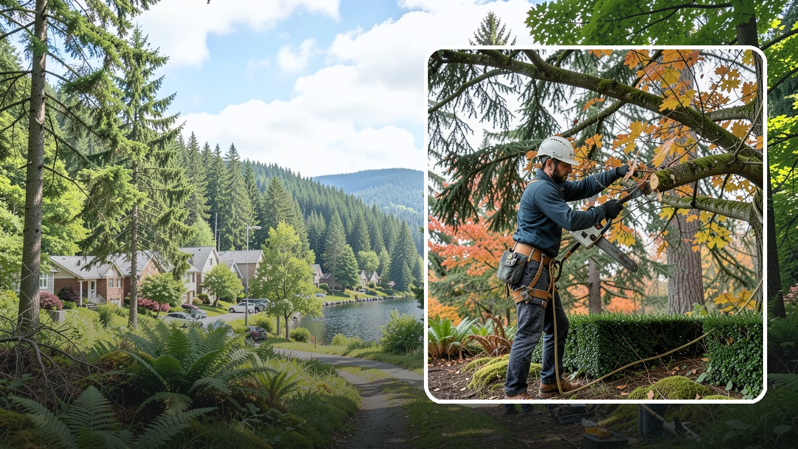 Hedge trimming in Lake Forest Park, King County, WA - The shaping and maintenance of hedges.