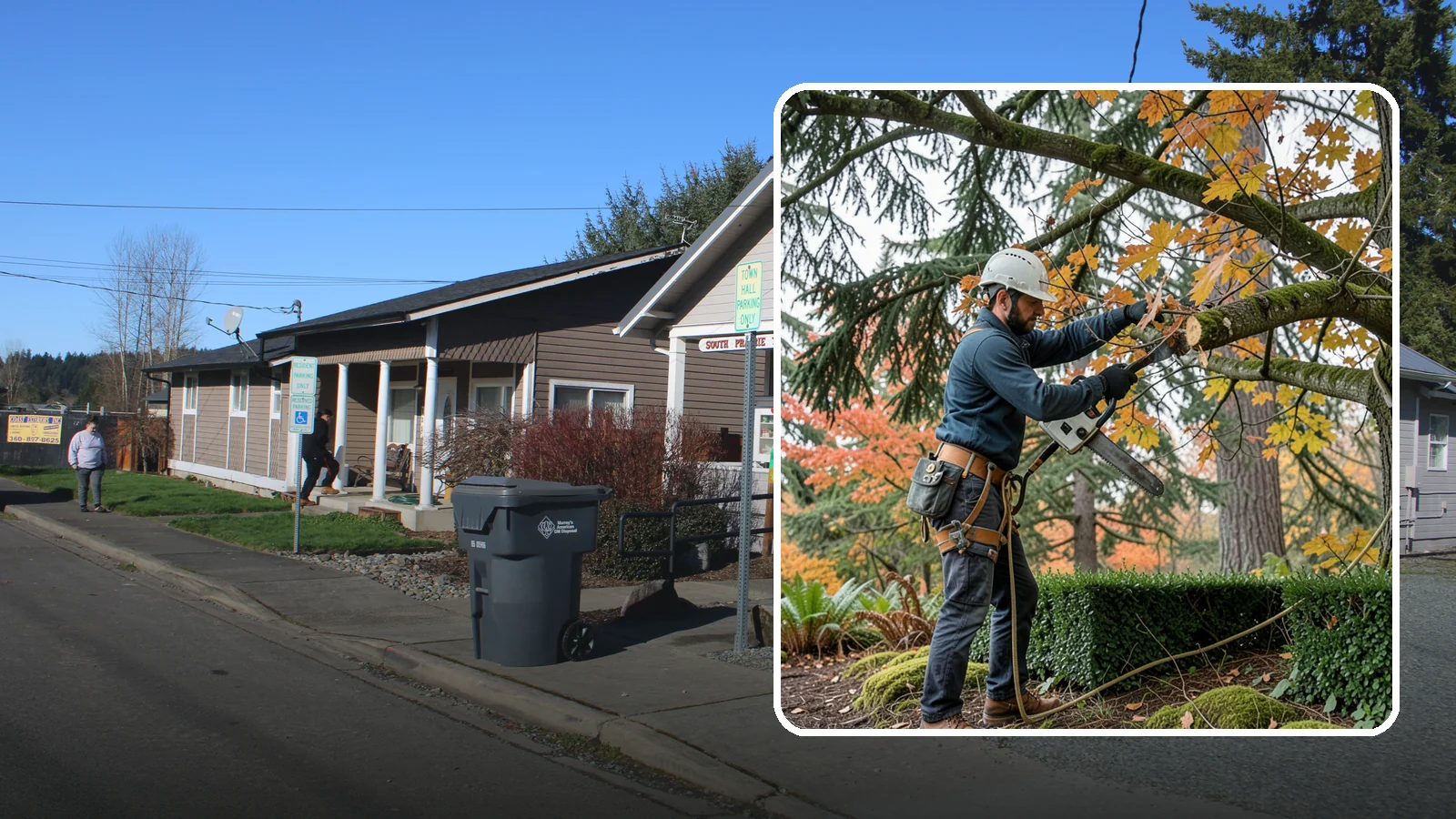 Hedge trimming in South Prairie, Pierce County, WA - The shaping and maintenance of hedges.