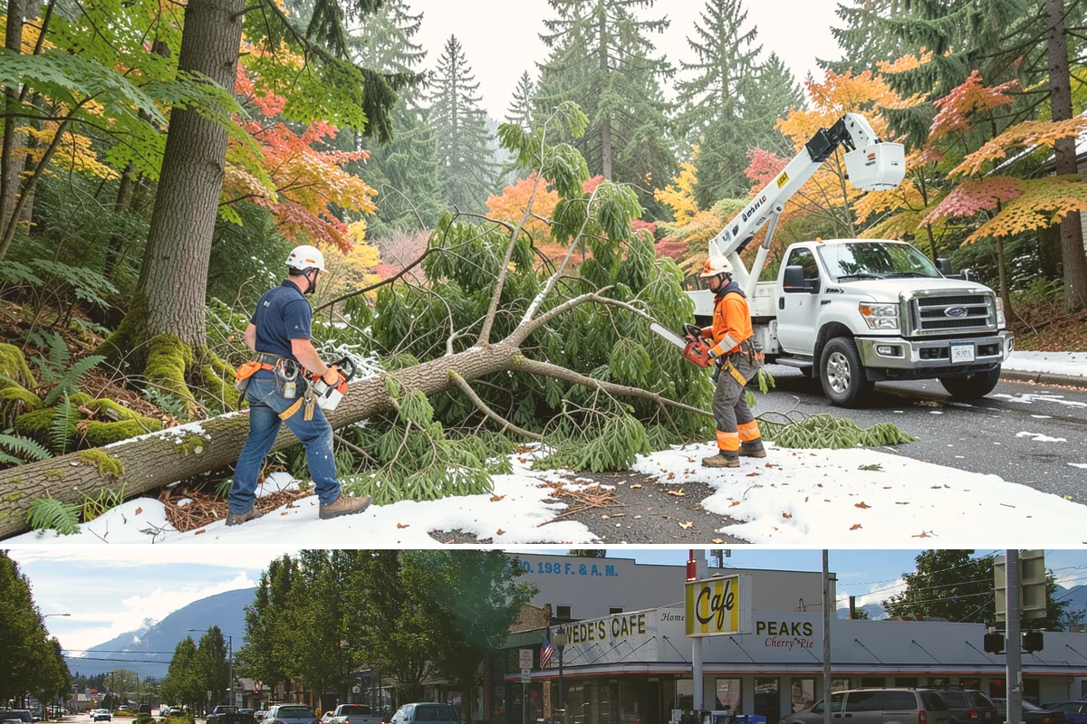HOA tree management in North Bend, King County, WA - Work is performed year-round following recognized arboricultural standards, with methods matched to specific species and site...