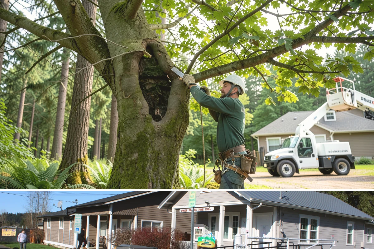 HOA tree management in South Prairie, Pierce County, WA - Work is performed year-round following recognized arboricultural standards, with methods matched to specific species and site...