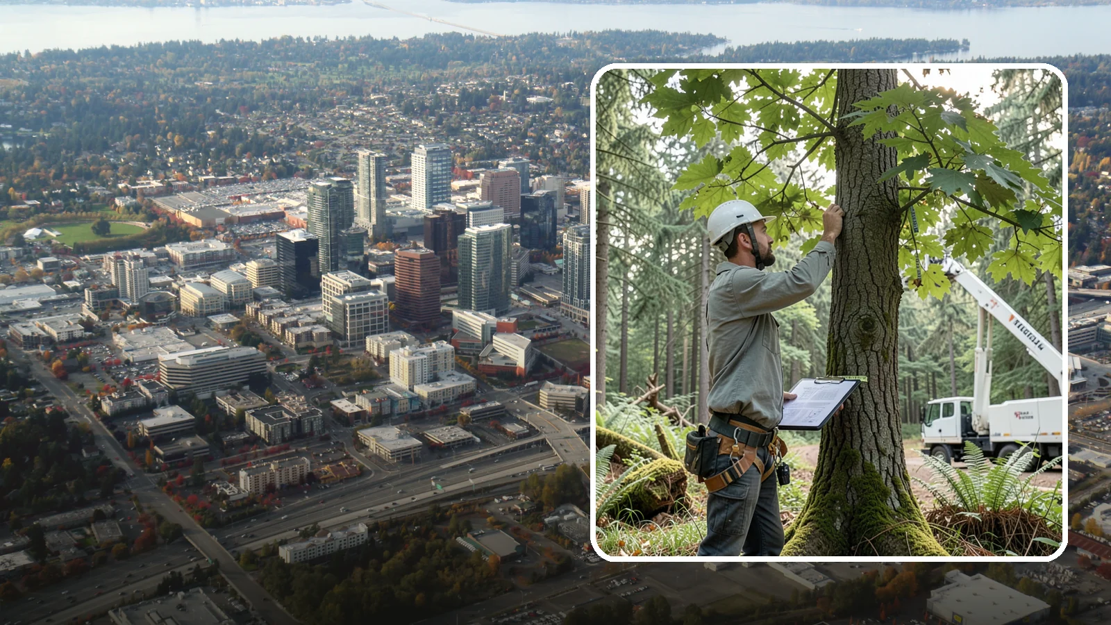 Insurance claim documentation in Bellevue, King County, WA - The documentation of tree damage for insurance claims.