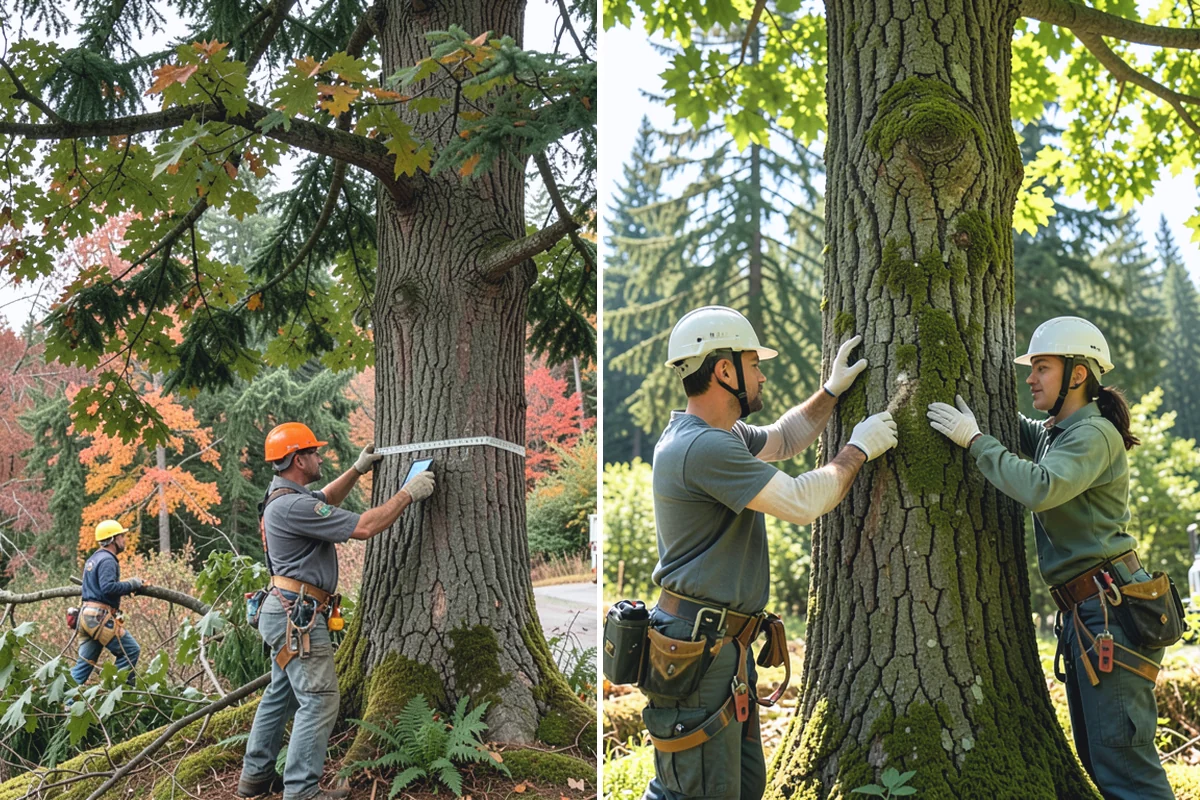 Insurance claim documentation in Des Moines, King County, WA - Gather site and tree information