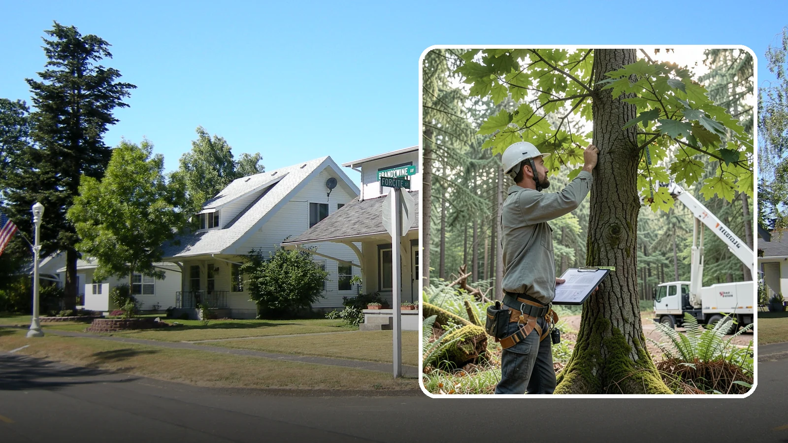 Insurance claim documentation in DuPont, Pierce County, WA - The documentation of tree damage for insurance claims.