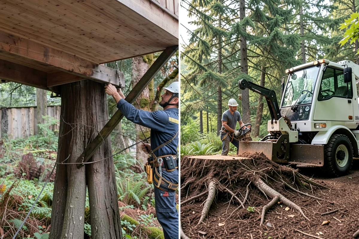 Insurance claim documentation in Fircrest, Pierce County, WA - Gather site and tree information