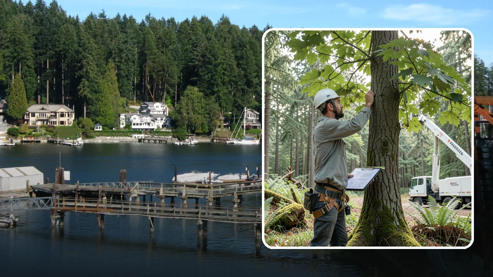 Insurance claim documentation in Gig Harbor, Pierce County, WA - The documentation of tree damage for insurance claims.