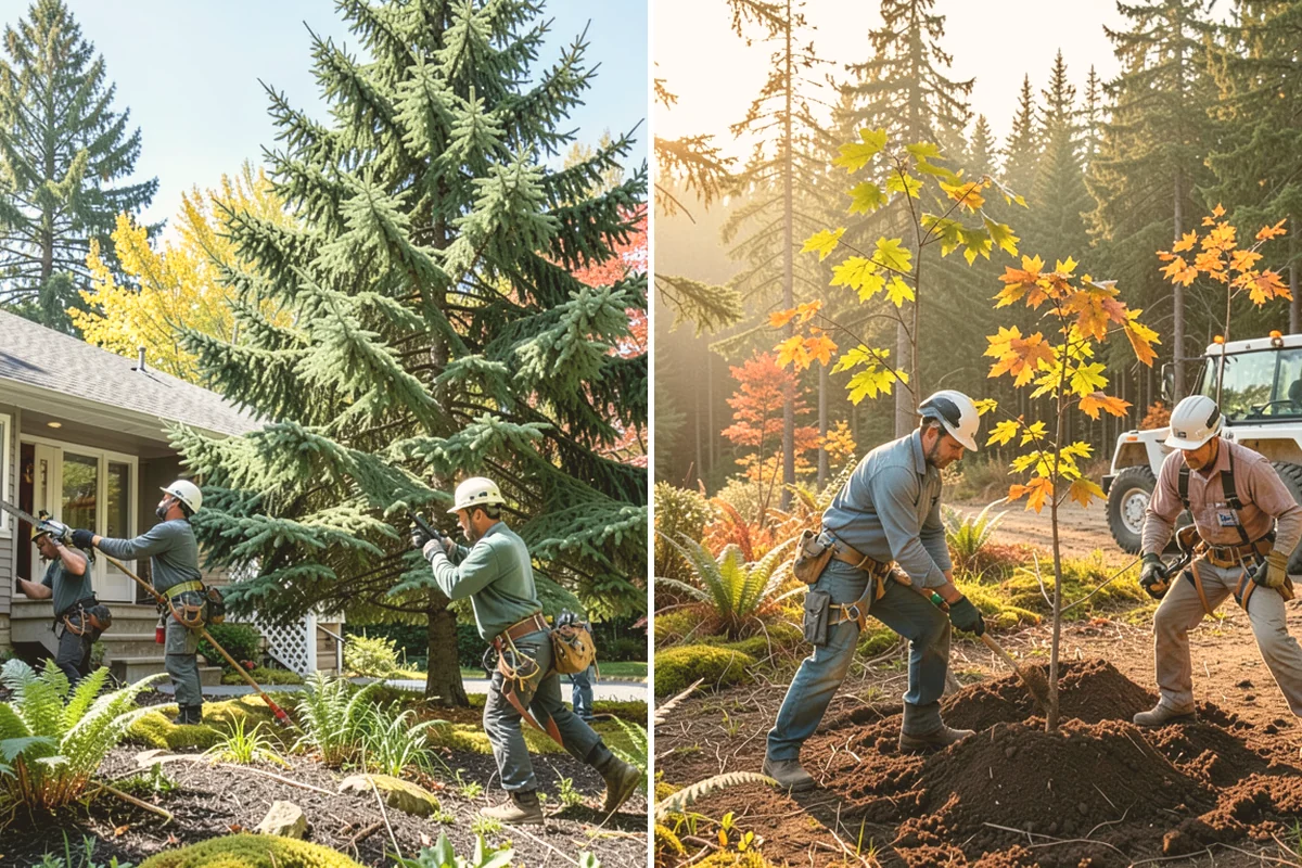 Insurance claim documentation in Langley, Island County, WA - Gather site and tree information