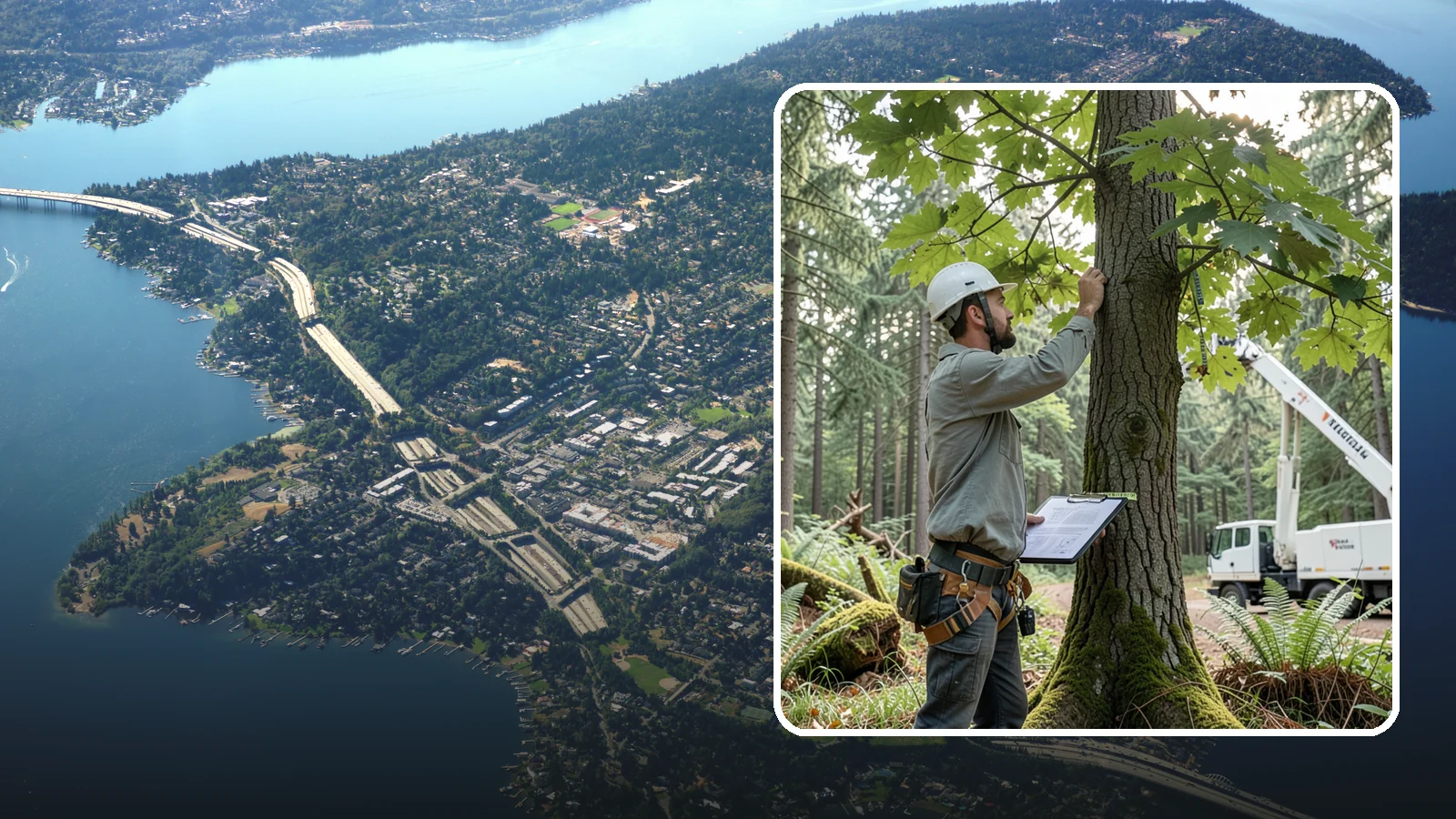 Insurance claim documentation in Mercer Island, King County, WA - The documentation of tree damage for insurance claims.