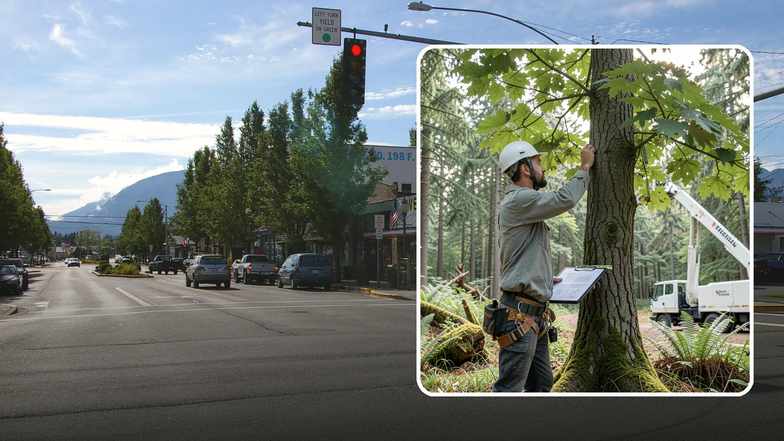 Insurance claim documentation in North Bend, King County, WA - The documentation of tree damage for insurance claims.
