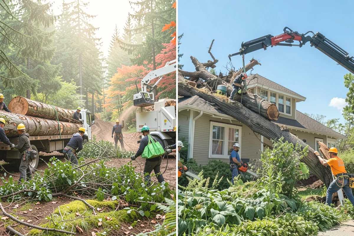 Insurance claim documentation in Oak Harbor, Island County, WA - Gather site and tree information