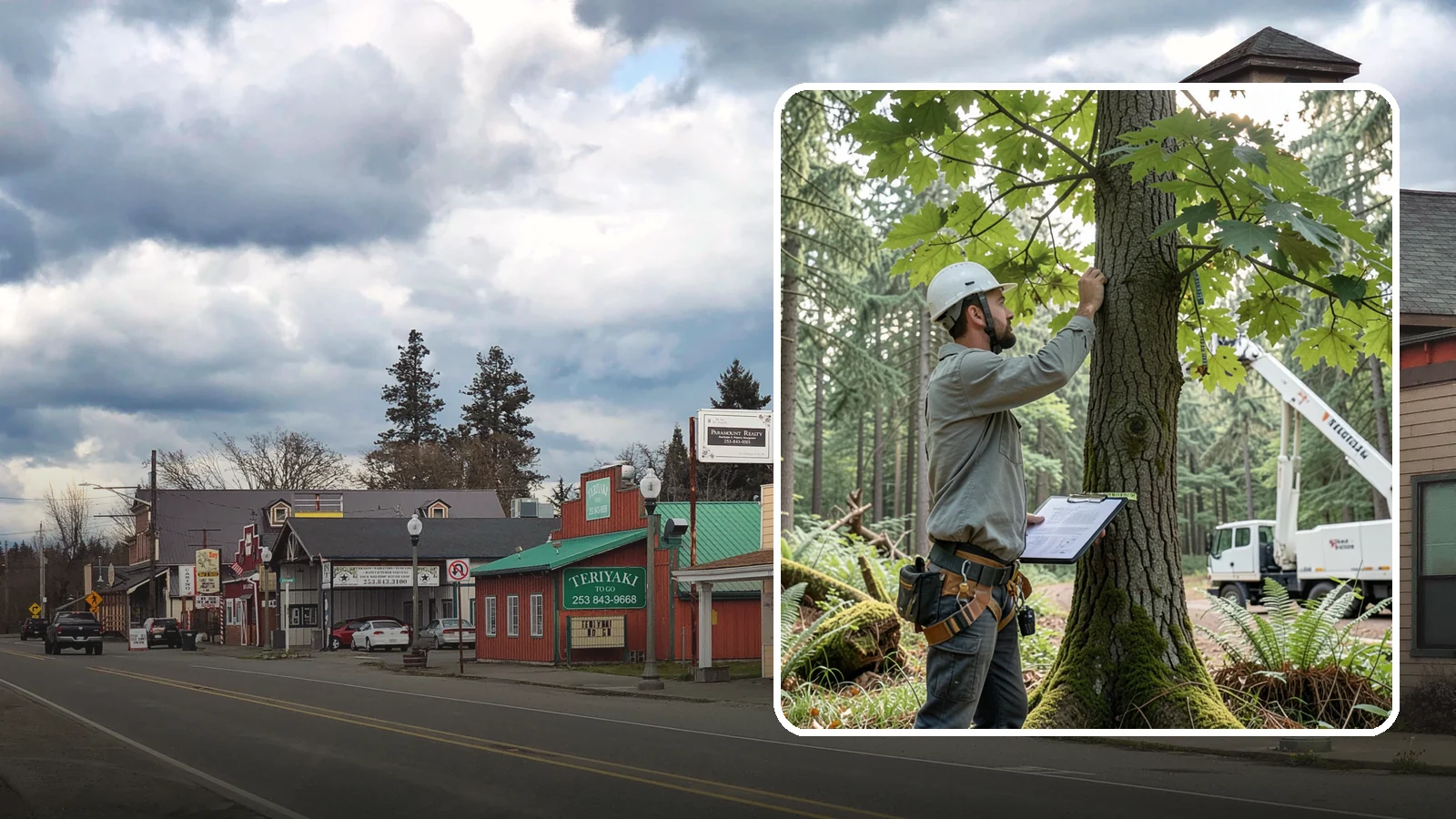 Insurance claim documentation in Roy, Pierce County, WA - The documentation of tree damage for insurance claims.