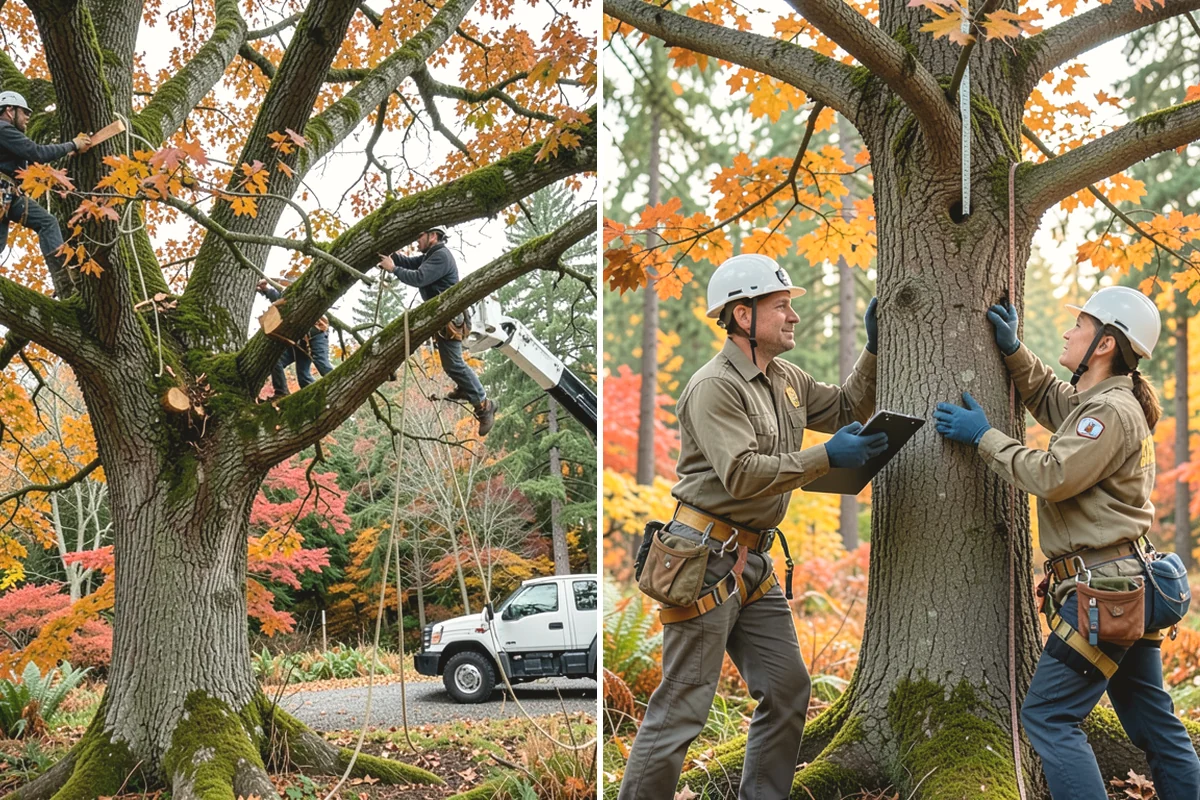 Insurance claim documentation in Steilacoom, Pierce County, WA - Gather site and tree information