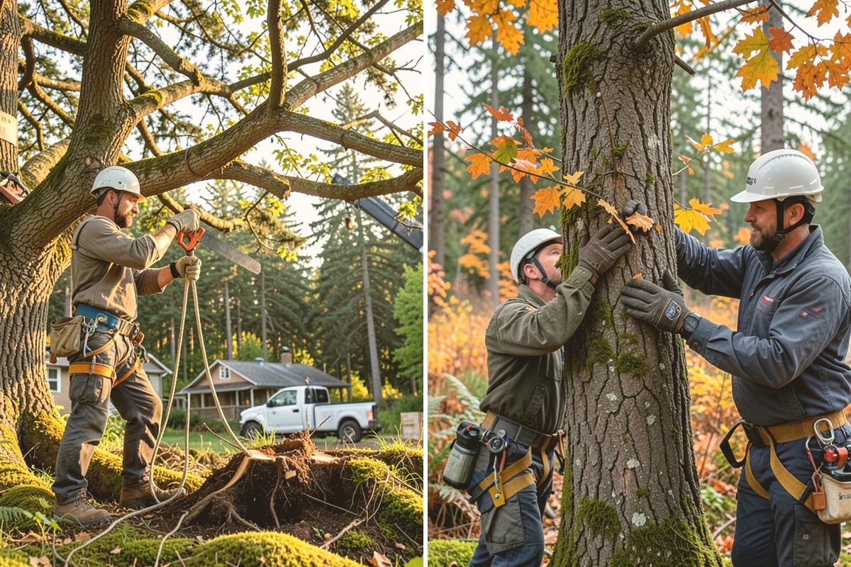 Invasive vegetation removal in Algona, King County, WA - Assess the site and mark features to protect