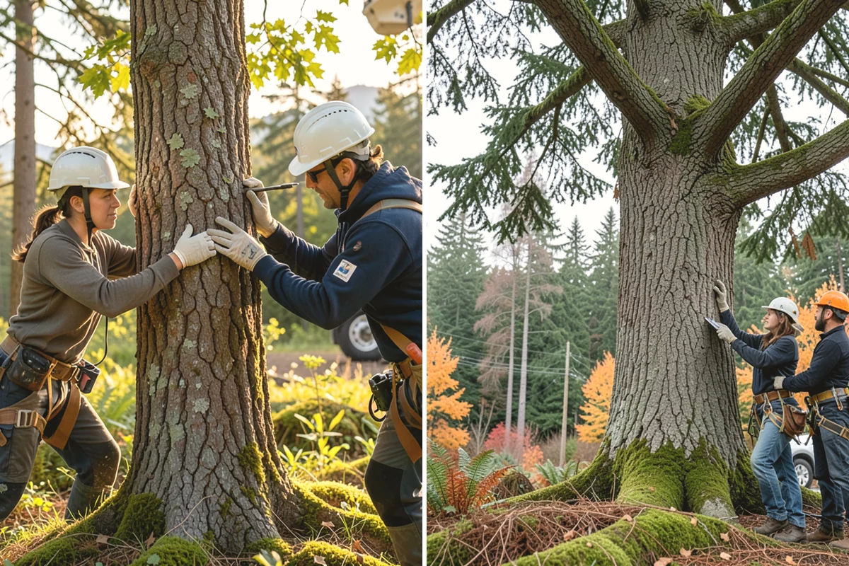 Invasive vegetation removal in Anacortes, Skagit County, WA - Assess the site and mark features to protect
